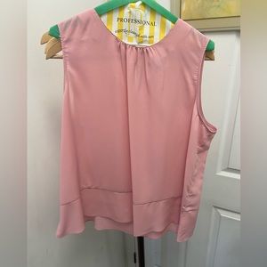 Pink with gold line detail blouse